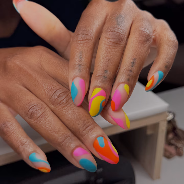 Abstract Art, Matte — nail work by Denise James