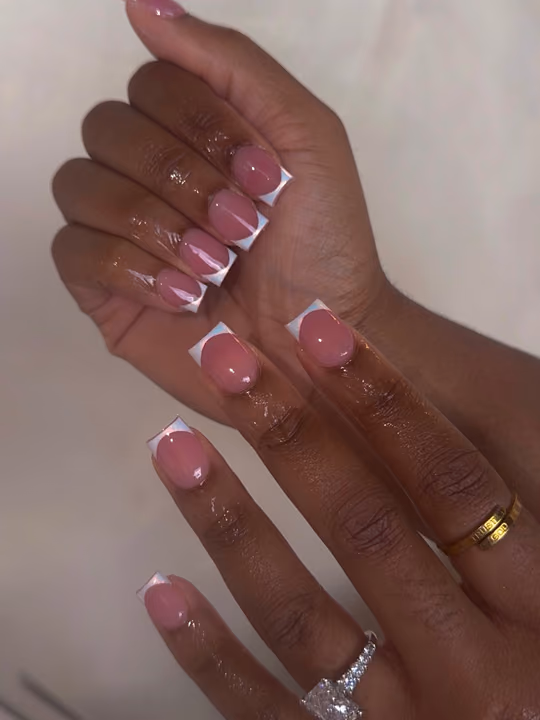 Smile Line, Square — nail work by Licensed Nail Artist