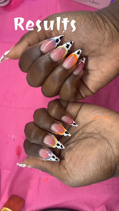 Apex Building, Encapsulation, French Manicure, Hand Painting — nail work by Ann