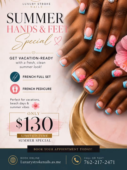3d Sculpting, French Manicure, Pedicure, Structured Gel — nail work by LuxuryStrokeNails