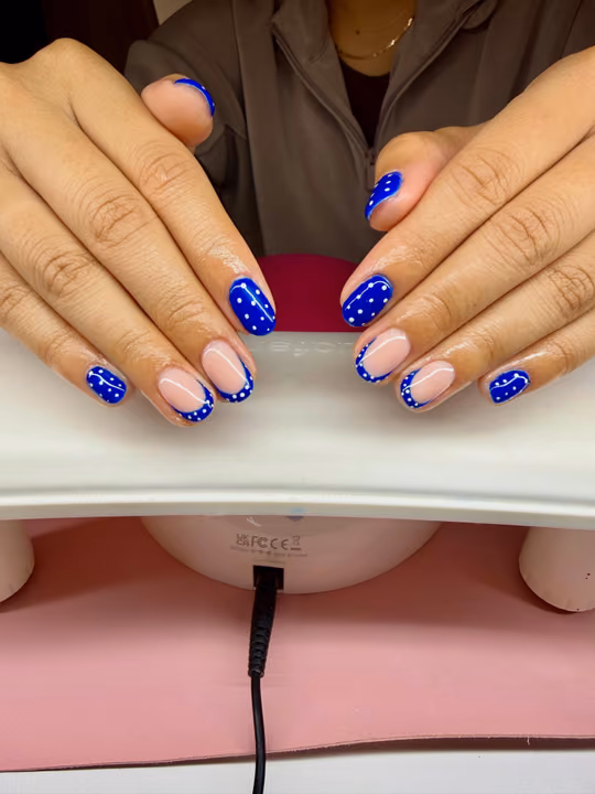 Dot Work, French Manicure, Line Art — nail work by nailedbykaykay