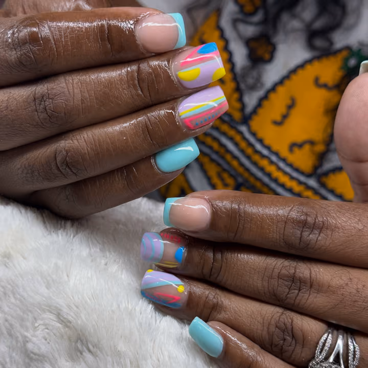 Abstract Art, Hand Painting — nail work by Meme