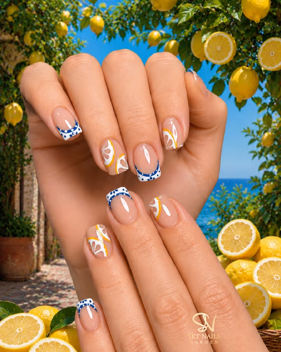 Dot Work, French Manicure, Hand Painting, Negative Space — nail work by SET NAILS GARDEN