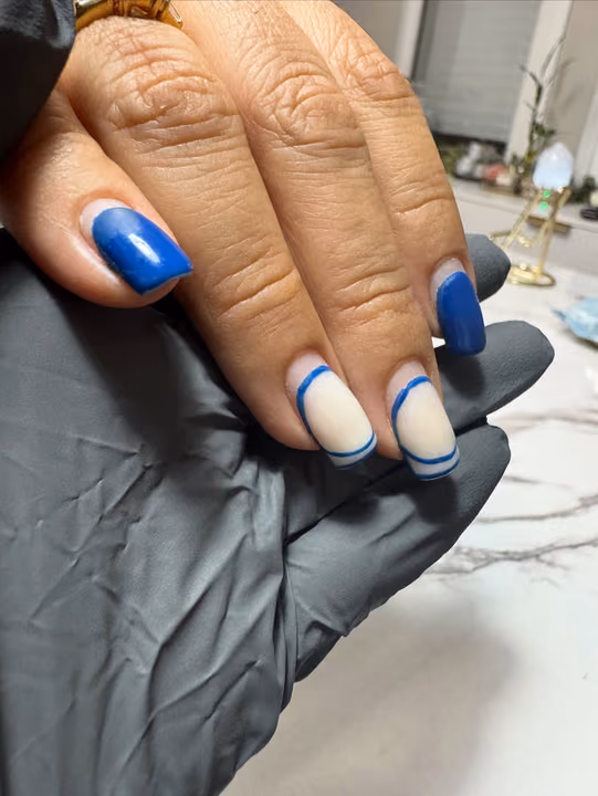 Line Art, Negative Space — nail work by Adyclou