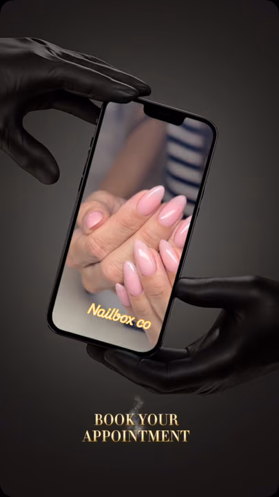 Almond, Builder Gel, Structured Gel — nail work by NAILBOX CO. Alpharetta