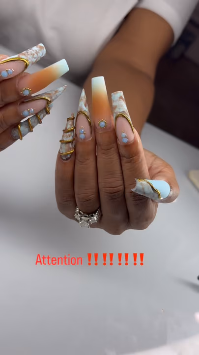 3d Sculpting, Chrome, Encapsulation, Extreme Length — nail work by Yesit Nails