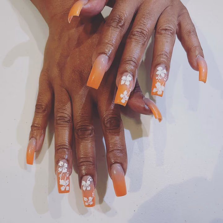 3d Sculpting, Hand Painting, Ombre — nail work by Atlanta Nail Artist