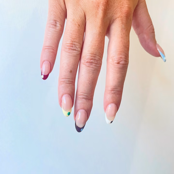 Dot Work, Hand Painting, Line Art — nail work by Lacquer Nail Bar