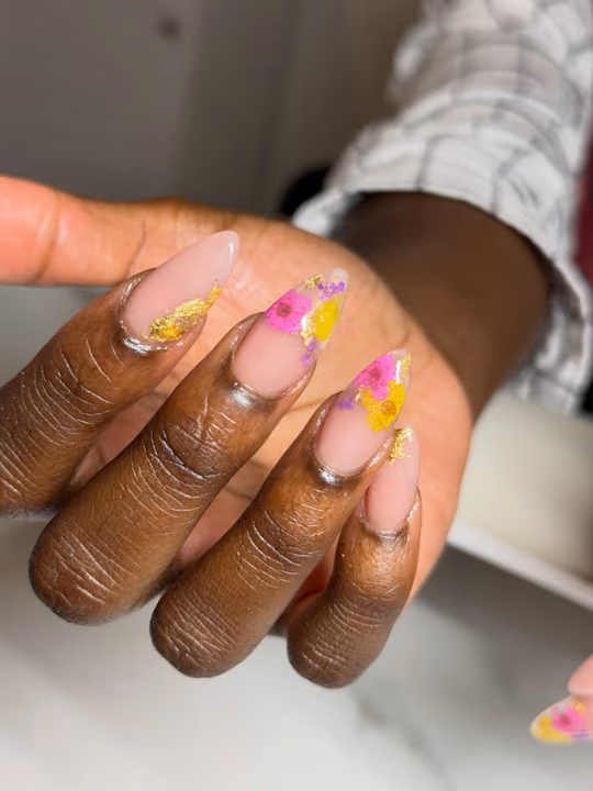 Encapsulation, Transfer Foil — nail work by Nails By Yoko.