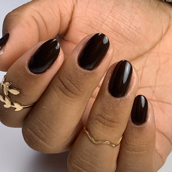 Gel Overlay, Glossy Finish, Structured Gel — nail work by VESTA BEAUTY NAILS