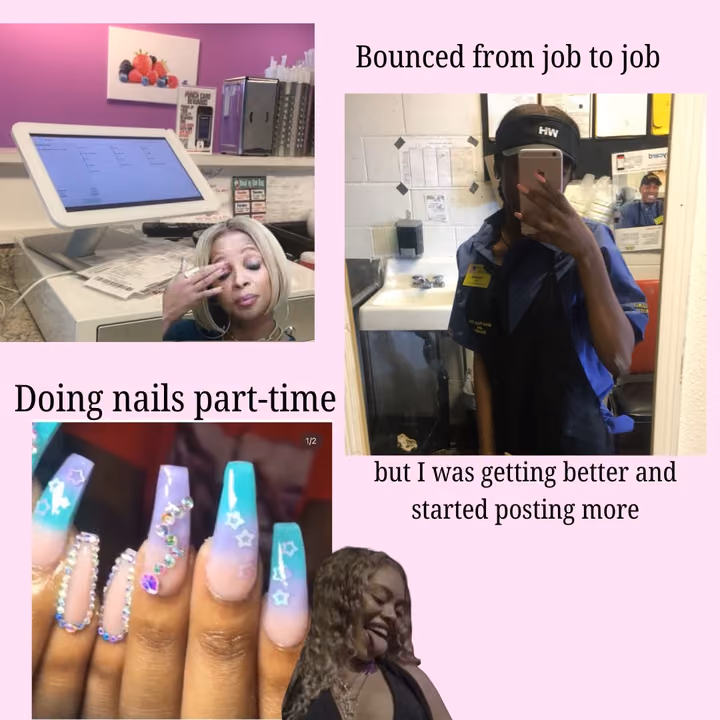 Charm Placement, Encapsulation, Ombre, Rhinestone Placement — nail work by ATLANTA LICENSED NAIL INSTRUCTOR