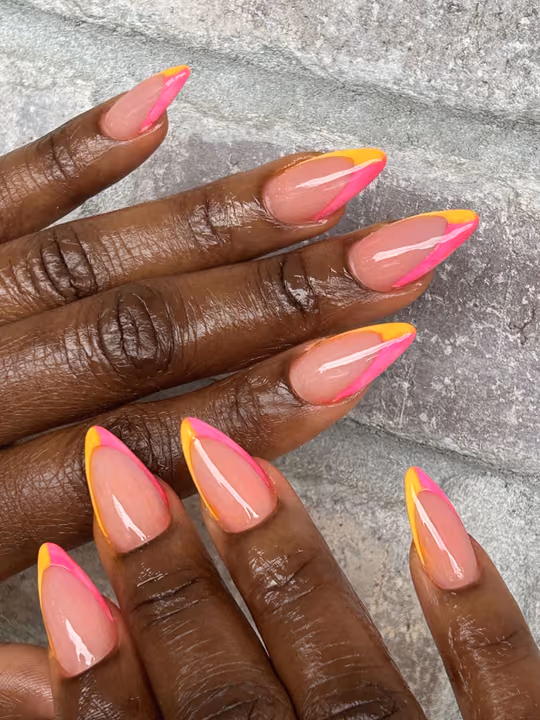 Almond, French Manicure — nail work by Modern Image Artistry