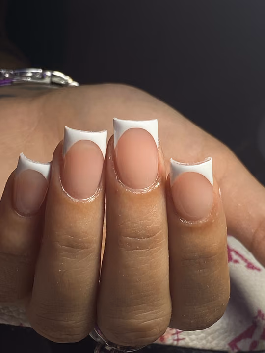 French Manicure, Duck, Structured Gel — nail work by Norcross nail tech