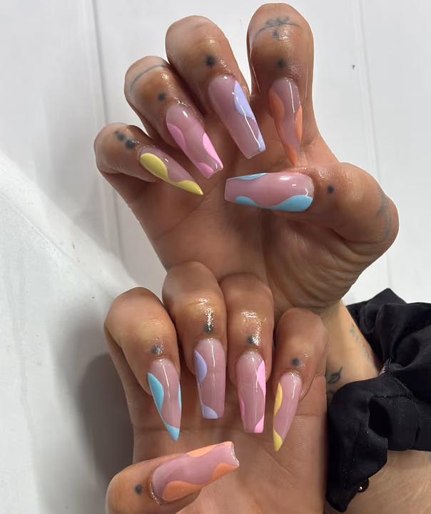 Abstract Art, Negative Space — nail work by Atlanta Nail Tech