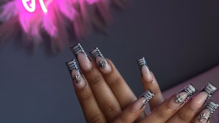 Charm Placement, Encapsulation, Nail Extensions — nail work by Abbienailz