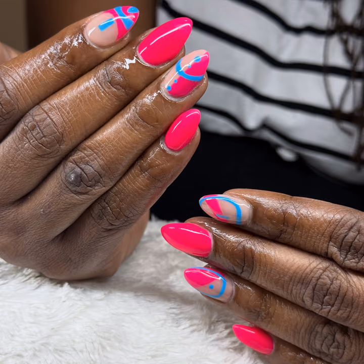Line Art, Negative Space — nail work by Meme