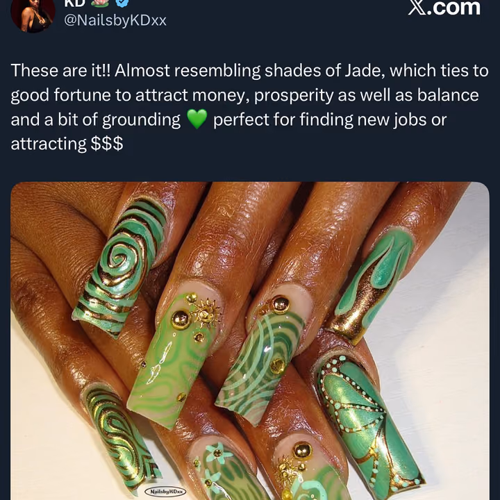 3d Sculpting, Chrome, Encapsulation, Gem Placement — nail work by ATL Nail Artist