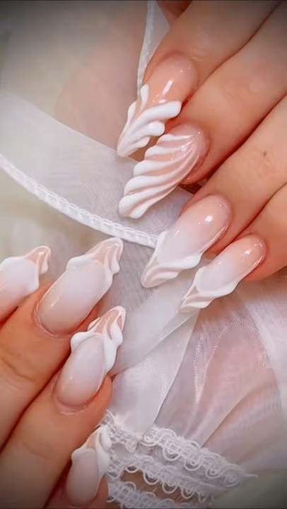 3d Sculpting, Nail Extensions, Textured Finish — nail work by Cliff Nail Art