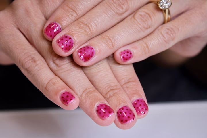 Dot Work, Jelly Gel — nail work by Lark & Sparrow Atlanta, GA