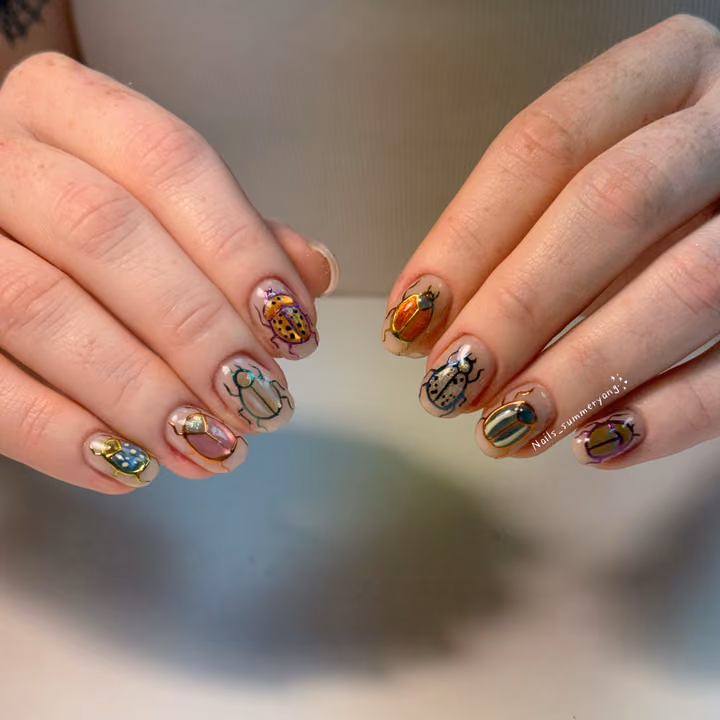Chrome, 3d Sculpting, Hand Painting — nail work by Atlanta Nail Tech