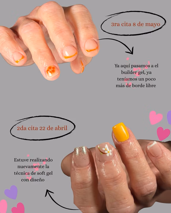 Builder Gel, Soft Gel, Structured Gel — nail work by Sofía Nails Artist