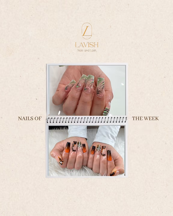 3d Sculpting, Airbrush, Charm Placement, Encapsulation — nail work by Lavish Nails & Lash