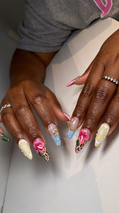 3d Sculpting, Animal Print, Encapsulation — nail work by NailzzwithANNIE