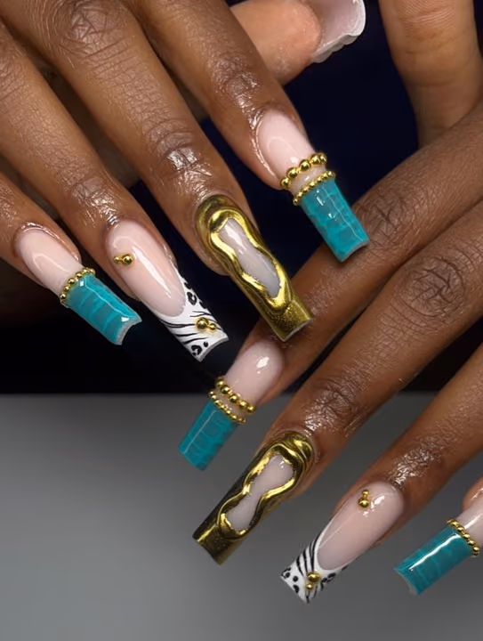 3d Sculpting, Encapsulation, Mixed Media, Piercing — nail work by Atlantas #1 Nail Salon