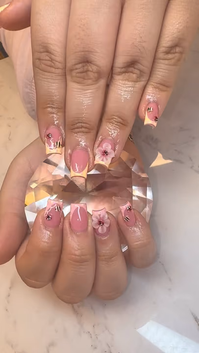 3d Sculpting, Charm Placement, French Manicure — nail work by Nails by Gracie