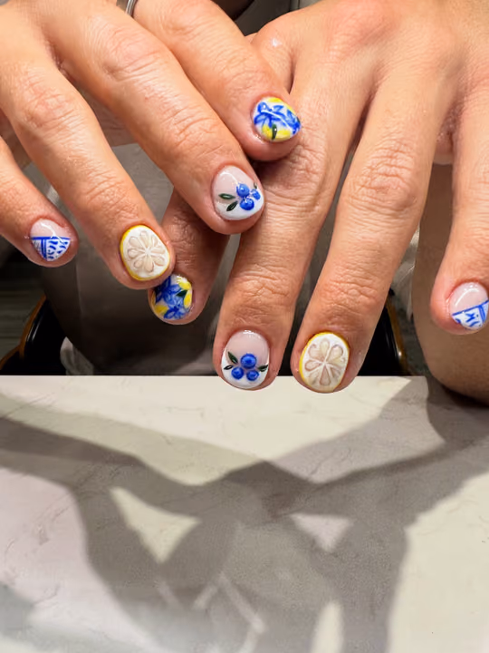 3d Sculpting, Hand Painting, Textured Finish — nail work by Lacquer Nail Bar