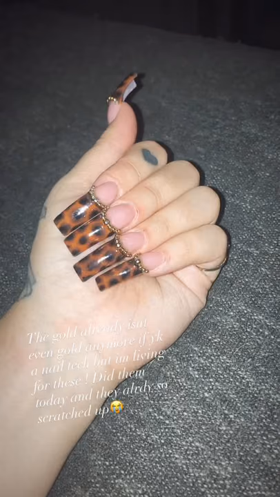 Charm Placement, Gel Extensions, Tortoiseshell Effect — nail work by Nailz.byNelle