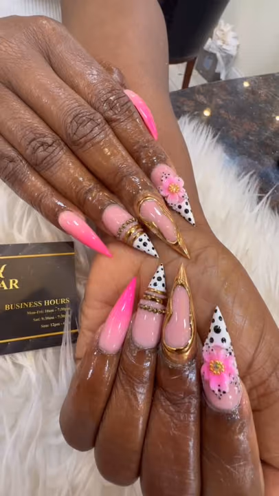 3d Sculpting, Gel Overlay, Stiletto — nail work by Shark Nail Bar