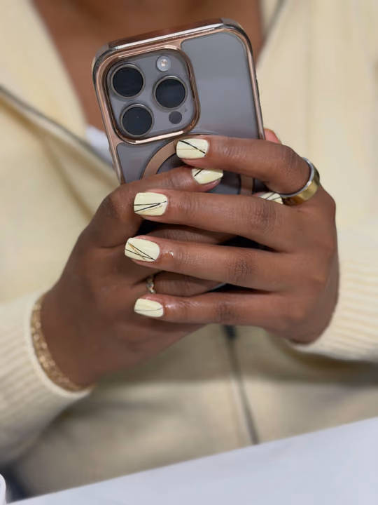 Line Art — nail work by Nails By Yoko.