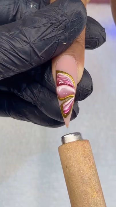 3d Sculpting, Cat Eye, Chrome, Magnetic Gel — nail work by sang nguyen