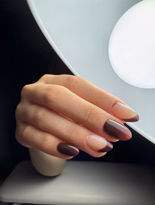 French Manicure, Structured Gel — nail work by Keilastudio