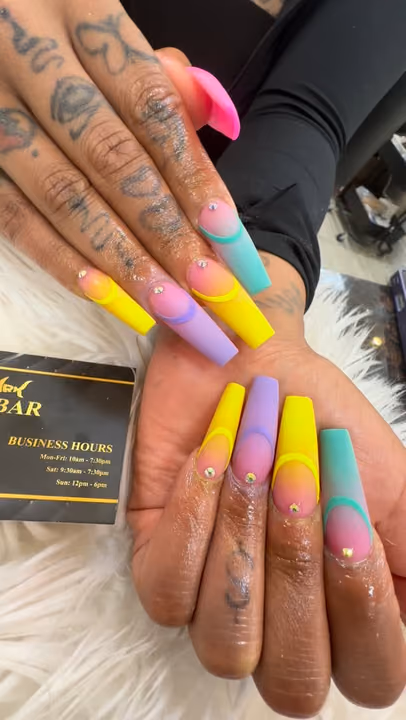 Airbrush, French Manicure, Matte — nail work by Shark Nail Bar