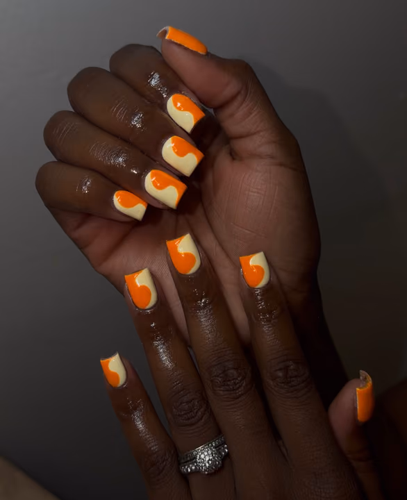 Hand Painting, Yin Yang Nail Art — nail work by Licensed Nail Artist