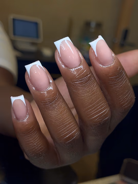 Duck, Flare Nails, French Manicure — nail work by Atlantas #1 Nail Salon