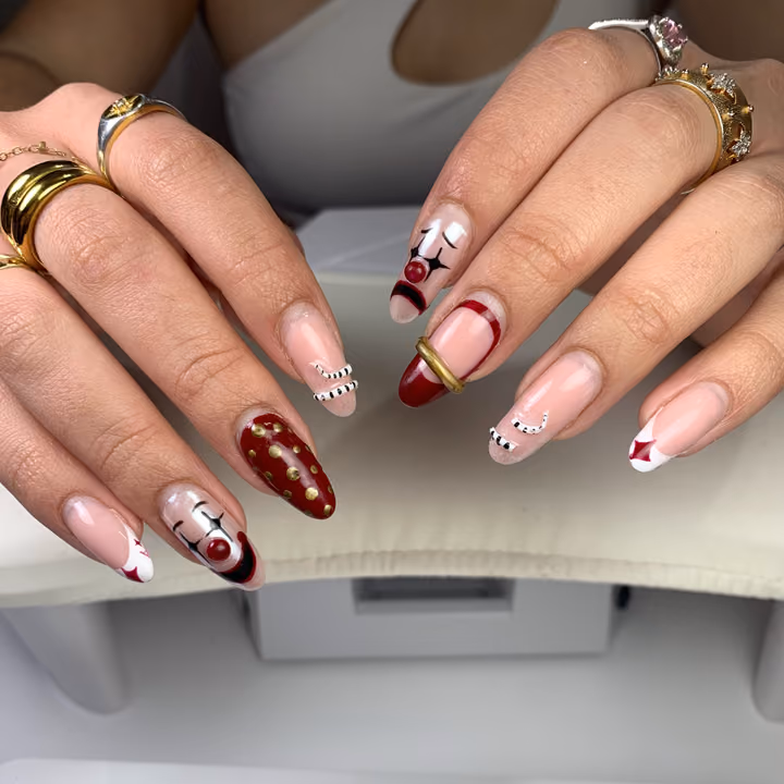 3d Sculpting, Apex Building, Gel Overlay, Hand Painting — nail work by VESTA BEAUTY NAILS