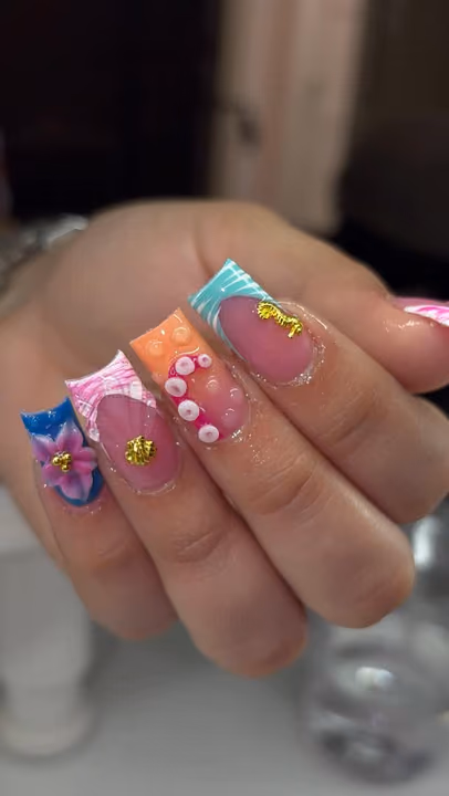 3d Sculpting, Encapsulation, Textured Finish — nail work by Dallas Ga Nail Tech