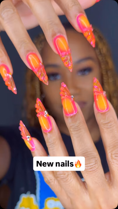 3d Sculpting, Airbrush, Gem Placement, Stiletto — nail work by Nails by Cody