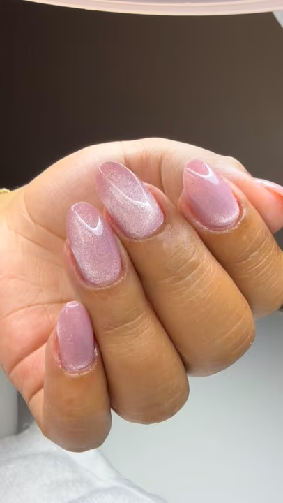 Apex Building, Cat Eye, Structured Gel — nail work by Yudit’s Nails