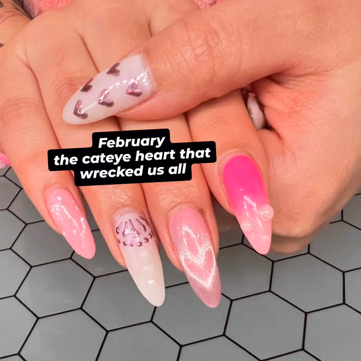 Cat Eye, Chrome, Encapsulation, Blooming Gel — nail work by Kat