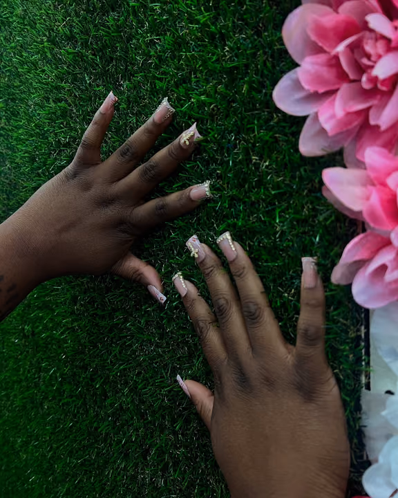 Charm Placement, Crystal Placement — nail work by Bpressed Atl