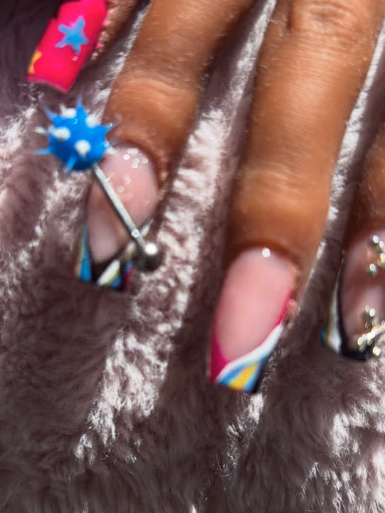 3d Sculpting, Charm Placement, Piercing — nail work by Polished.and.prettyy