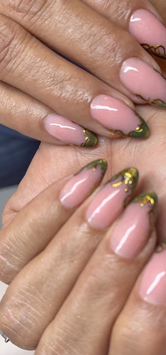 French Manicure, Textured Finish — nail work by FeteIsh Nailz