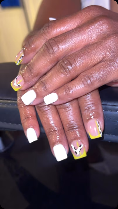 Line Art, Negative Space — nail work by Luxury Accessory Nail Studio