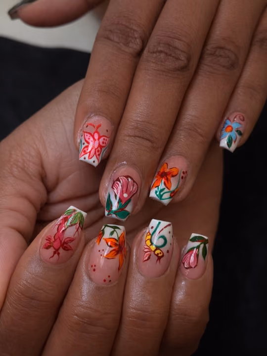3d Sculpting, Hand Painting — nail work by Sugar Polish Nail Bar Decatur