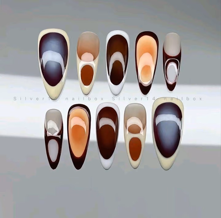 French Manicure, Negative Space, Line Art — nail work by American Nails Cumming