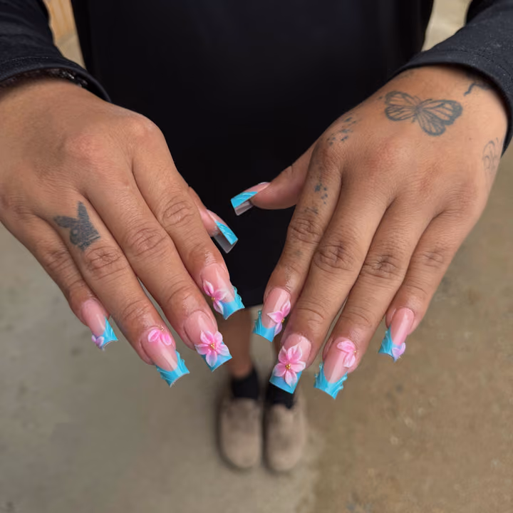 3d Sculpting, Acrylic, Encapsulation, Hand Painting — nail work by Clayton County- Black owned
